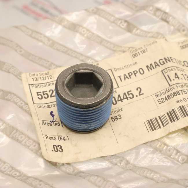 TAPPO MAGNETICO SCATOLA CAMBIO FIAT ALFA LANCIA COD 55230506 NUOVO TAPPO MAGNETICO SCATOLA CAMBIO FIAT ALFA LANCIA COD 55230506 NUOVO