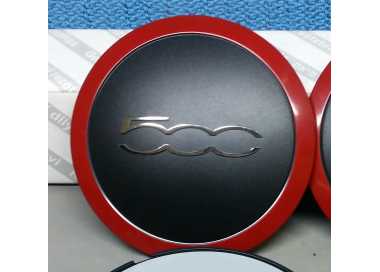 COPPA RUOTA 500 MY 2012 GT BORDO ROSSO SCRITTA CROMATA