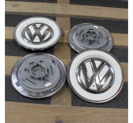 KIT 4 COPPE RUOTA CROMATE VOLKSWAGEN ORIGINALI