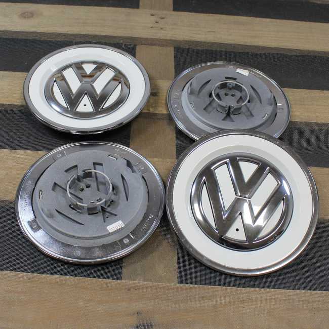 KIT 4 COPPE RUOTA CROMATE VOLKSWAGEN ORIGINALI